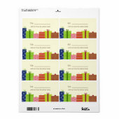 陽気なギフトホリデーギフトラベル ラベル (フルシート)