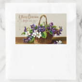 陽気なクリスマスが明るくゲイ 長方形シール (バッグ)