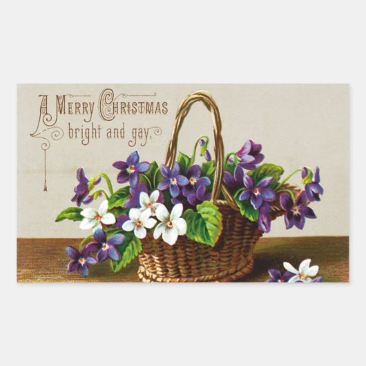 陽気なクリスマスが明るくゲイ 長方形シール (正面)