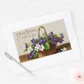 陽気なクリスマスが明るくゲイ 長方形シール (封筒)