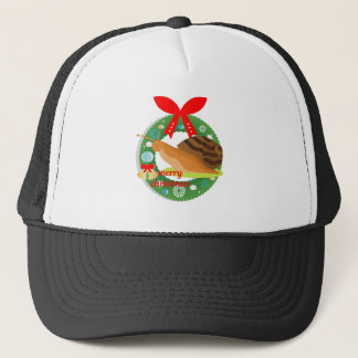 陽気なクリスマスのカタツムリ キャップ