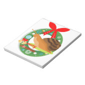 陽気なクリスマスのカタツムリ ノートパッド (回転)