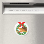 陽気なクリスマスのカタツムリ マグネット (インサイチュ (食洗機))