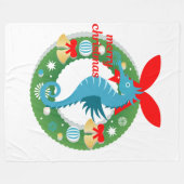 陽気なクリスマスのシーホース フリースブランケット (正面(横))