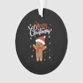 陽気なクリスマスのジンジャーブレッド |クリスマス・クッキー オーナメント (正面)