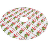 陽気なクリスマスのミートー ブラッシュドポリエステルツリースカート (アングル)