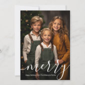 陽気なクリスマスの写真 シーズンカード (正面)