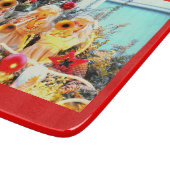 陽気なクリスマスの天使のラッパ カッティングボード (角)