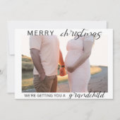 陽気なクリスマスの妊娠・ベビー発表写真 シーズンカード (正面)