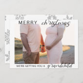陽気なクリスマスの妊娠・ベビー発表写真 シーズンカード (正面/裏面)