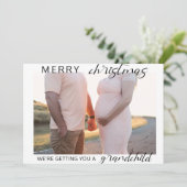 陽気なクリスマスの妊娠・ベビー発表写真 シーズンカード (スタンド正面)