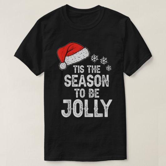 陽気なクリスマスの季節デザイン Tシャツ (デザイン正面)