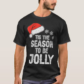 陽気なクリスマスの季節デザイン Tシャツ (正面)