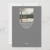 陽気なクリスマスの手で冬の風景を描いた シーズンカード (裏面)