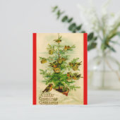 陽気なクリスマスの挨拶ヴィンテージはがき シーズンポストカード (スタンド正面)
