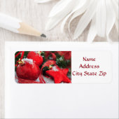 **陽気なクリスマスの装飾**差出人住所ラベル ラベル (インサイチュ)