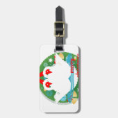 陽気なクリスマスの豚 ラゲッジタグ (正面縦)