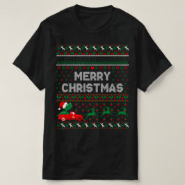 陽気なクリスマスの醜いクリスマスセーター Tシャツ