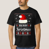 陽気なクリスマスの醜いクリスマスセーター Tシャツ (正面)