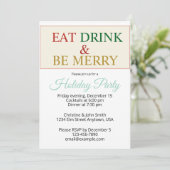 陽気なクリスマスの「食べ、飲んで、楽しもう!」 招待状 (スタンド正面)