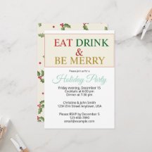陽気なクリスマスの「食べ、飲んで、楽しもう！」