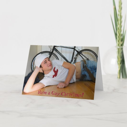 陽気なクリスマスを持って下さい! シーズンカード (正面)