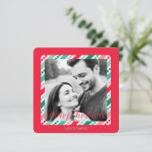 陽気なクリスマスカラーズフラットホリデーフォトカード シーズンカード (スタンド正面)