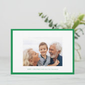 陽気なクリスマスグリーン |薄いフォトフレームカスタム シーズンカード (スタンド正面)