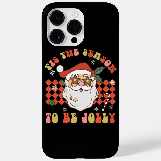 陽気なクリスマスサンタのレトロなG Case-Mate iPhoneケース (裏面)