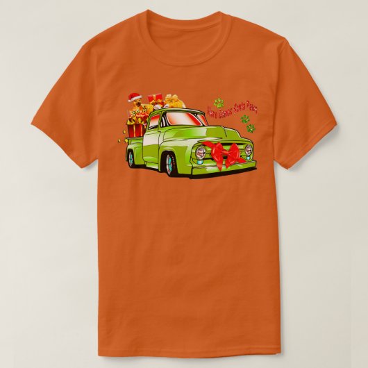 陽気なクリスマスサンタ足 Tシャツ (デザイン正面)