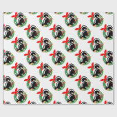陽気なクリスマススケート ラッピングペーパー (フラット)