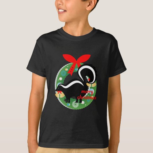 陽気なクリスマススケート Tシャツ (正面)