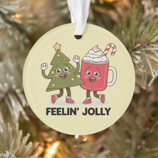 陽気なクリスマスツリー コーヒー好きな人の冬 オーナメント (ツリー)