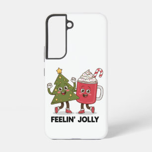 陽気なクリスマスツリー コーヒー好き 冬 SAMSUNG GALAXY S22ケース