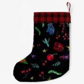 陽気なクリスマスツリー スモールクリスマスストッキング (裏面)