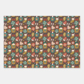 陽気なクリスマスデザイン ラッピングペーパーシート (正面)