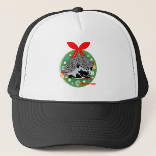 陽気なクリスマスハリネズミ キャップ