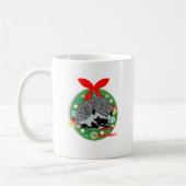 陽気なクリスマスハリネズミ コーヒーマグカップ (左)