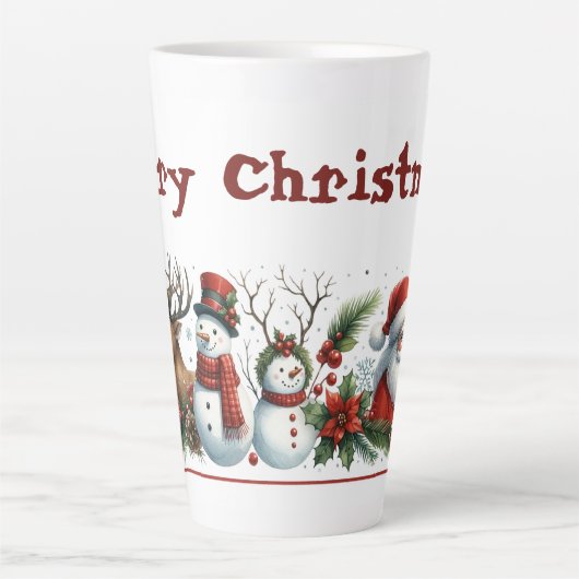 陽気なクリスマスパーティー カフェラテマグ (正面)