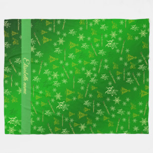 陽気なクリスマスフリース毛布テンプレート フリースブランケット