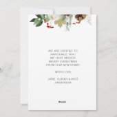 陽気なクリスマスフローラの動モダンきの発表 シーズンカード (裏面)