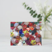 陽気なクリスマスボタンのコラージュ シーズンポストカード (スタンド正面)