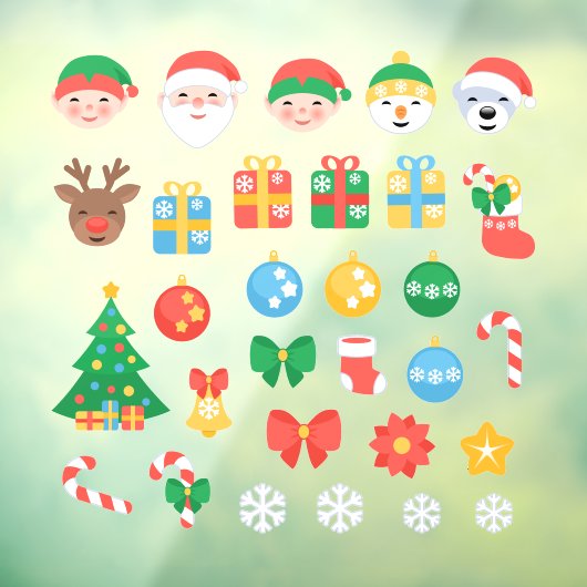 陽気なクリスマスマンガ ウィンドウサイン (シート3)