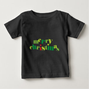 陽気なクリスマスモダンタイポグラフィ ベビーTシャツ