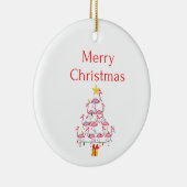 陽気なクリスマスライト セラミックオーナメント (右)