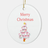 陽気なクリスマスライト セラミックオーナメント (左)