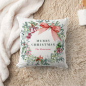陽気なクリスマスリース休暇 クッション (ブランケット)