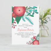 陽気なクリスマスリーフブライダルシャワー 招待状 (スタンド正面)