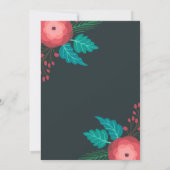 陽気なクリスマスリーフブライダルシャワー 招待状 (裏面)