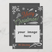 陽気なクリスマスレッド シーズンカード (正面/裏面)